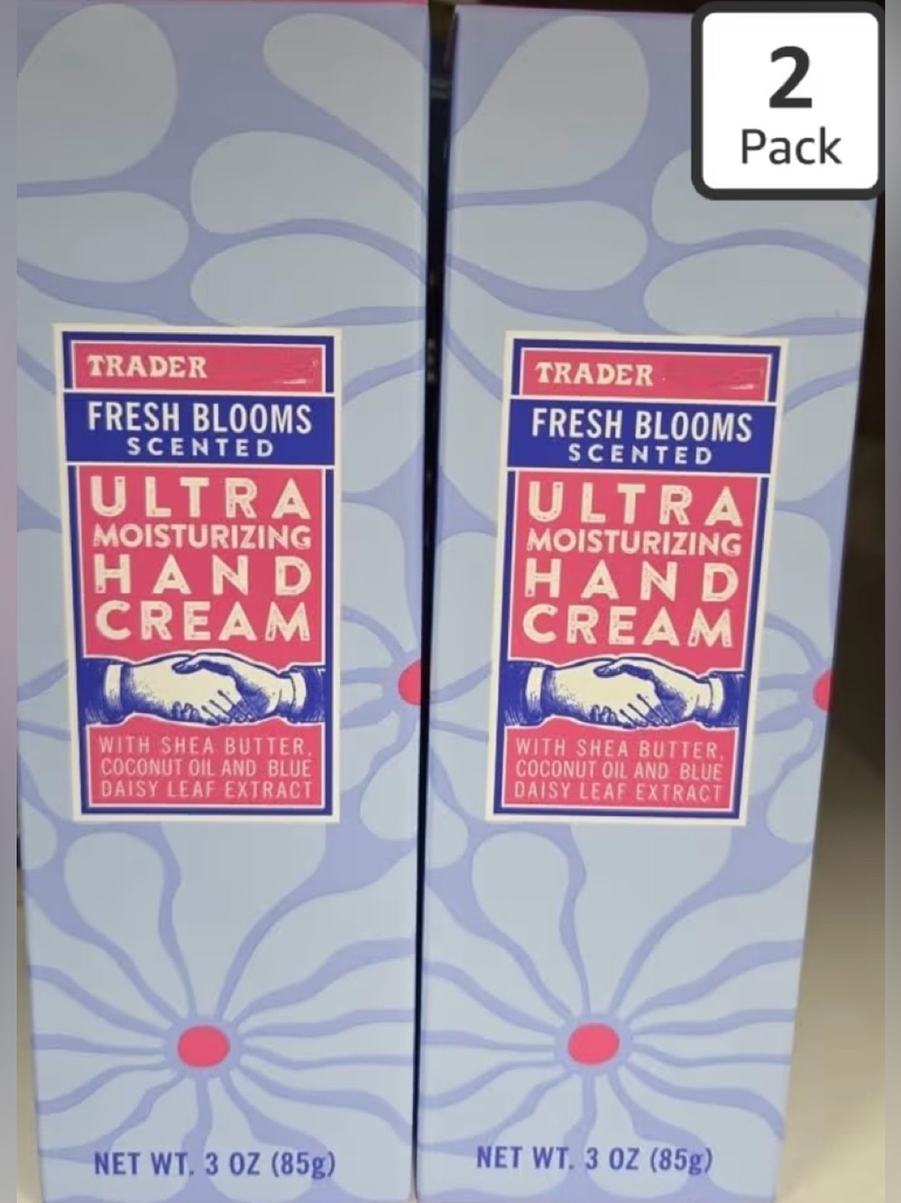 Trader Fresh Blooms Ultra Moisturizing Hand Cream - Blue (2 Pack)